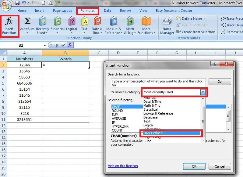 Number To Words Converter In Excel Convert Number To Word In Ms Excel Images 5268